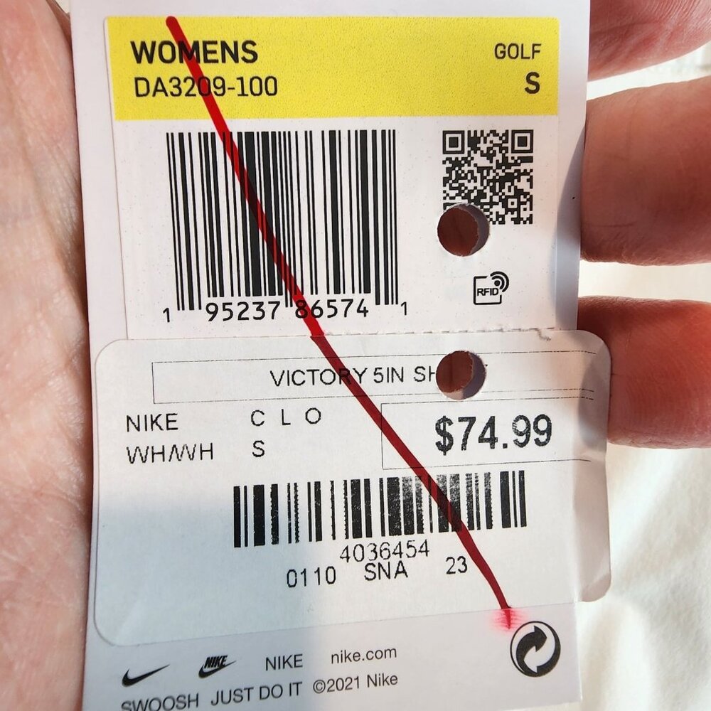 Nike Golf Victory 5" Shorts High Rise Standard Fit White Preppy Dri-fit Shorts S - Picture 4 of 13